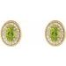 Oval 4-Prong Halo-Style Earrings