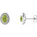 Oval 4-Prong Halo-Style Earrings