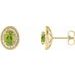 Oval 4-Prong Halo-Style Earrings