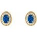 Oval 4-Prong Halo-Style Earrings