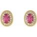 Oval 4-Prong Halo-Style Earrings