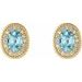 Oval 4-Prong Halo-Style Earrings