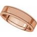 Milgrain Edge Comfort-Fit Flat Band with Satin Hammer Finish