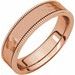 Milgrain Edge Comfort-Fit Flat Band with Satin Hammer Finish