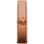 Milgrain Edge Comfort-Fit Flat Band with Satin Hammer Finish