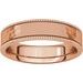 Milgrain Edge Comfort-Fit Flat Band with Satin Hammer Finish