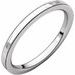 Milgrain Edge Comfort-Fit Flat Band with Satin Hammer Finish