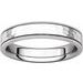 Milgrain Edge Comfort-Fit Flat Band with Satin Hammer Finish