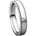 Milgrain Edge Comfort-Fit Flat Band with Satin Hammer Finish