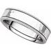Milgrain Edge Comfort-Fit Flat Band with Satin Hammer Finish