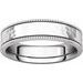 Milgrain Edge Comfort-Fit Flat Band with Satin Hammer Finish