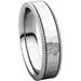 Milgrain Edge Comfort-Fit Flat Band with Satin Hammer Finish