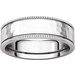 Milgrain Edge Comfort-Fit Flat Band with Satin Hammer Finish