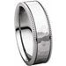 Milgrain Edge Comfort-Fit Flat Band with Satin Hammer Finish