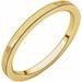 Milgrain Edge Comfort-Fit Flat Band with Satin Hammer Finish