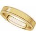 Milgrain Edge Comfort-Fit Flat Band with Satin Hammer Finish