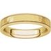 Milgrain Edge Comfort-Fit Flat Band with Satin Hammer Finish