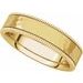 Milgrain Edge Comfort-Fit Flat Band with Satin Hammer Finish