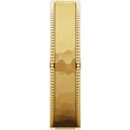 Milgrain Edge Comfort-Fit Flat Band with Satin Hammer Finish