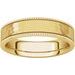Milgrain Edge Comfort-Fit Flat Band with Satin Hammer Finish
