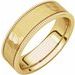 Milgrain Edge Comfort-Fit Flat Band with Satin Hammer Finish
