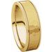 Milgrain Edge Comfort-Fit Flat Band with Satin Hammer Finish
