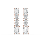 6 ctw Emerald and Marquise LGD Drop Earrings - Signature Collection - 14K Rose Gold