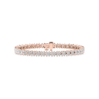 6 ⅙ ctw Marquise and Round LGD Double Row Tennis Bracelet - 7 Inches