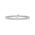 6 ⅙ ctw Marquise and Round LGD Double Row Tennis Bracelet - 7 Inches