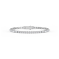6 ctw Round Sterling Silver Classic Box Four Prong Tennis Bracelet - 7 Inches