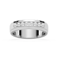 Wesley 1/2 ctw Round LGD 6.00mm Channel Mens Wedding Band