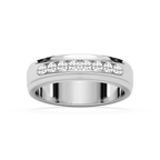 Wesley 1/2 ctw Round LGD 6.00mm Channel Mens Wedding Band