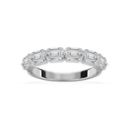 Liliana 1 ⅞ ctw Emerald LGD East West Shared Prong Anniversary Band - 14K White Gold