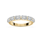 Liliana 1 ⅞ ctw Emerald LGD East West Shared Prong Anniversary Band - 14K Yellow Gold