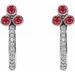 Accented Bezel-Set J-Hoop Earrings