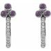 Accented Bezel-Set J-Hoop Earrings
