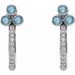 Accented Bezel-Set J-Hoop Earrings