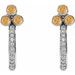 Accented Bezel-Set J-Hoop Earrings