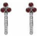Accented Bezel-Set J-Hoop Earrings