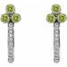 Accented Bezel-Set J-Hoop Earrings