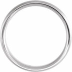 Comfort-Fit Half Round Band with Satin Finish