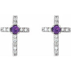 Accented Cross Earrings