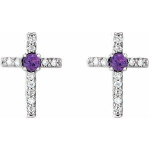 Accented Cross Earrings