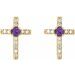 Accented Cross Earrings