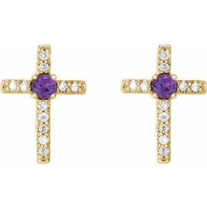 Accented Cross Earrings