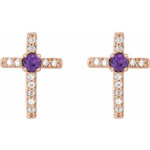 Accented Cross Earrings