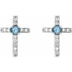 Accented Cross Earrings