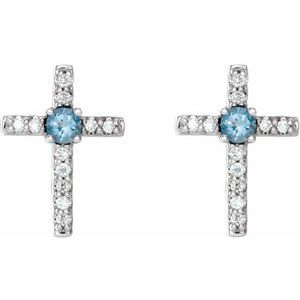 Accented Cross Earrings