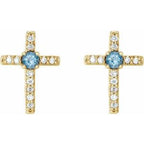 Accented Cross Earrings