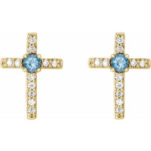 Accented Cross Earrings